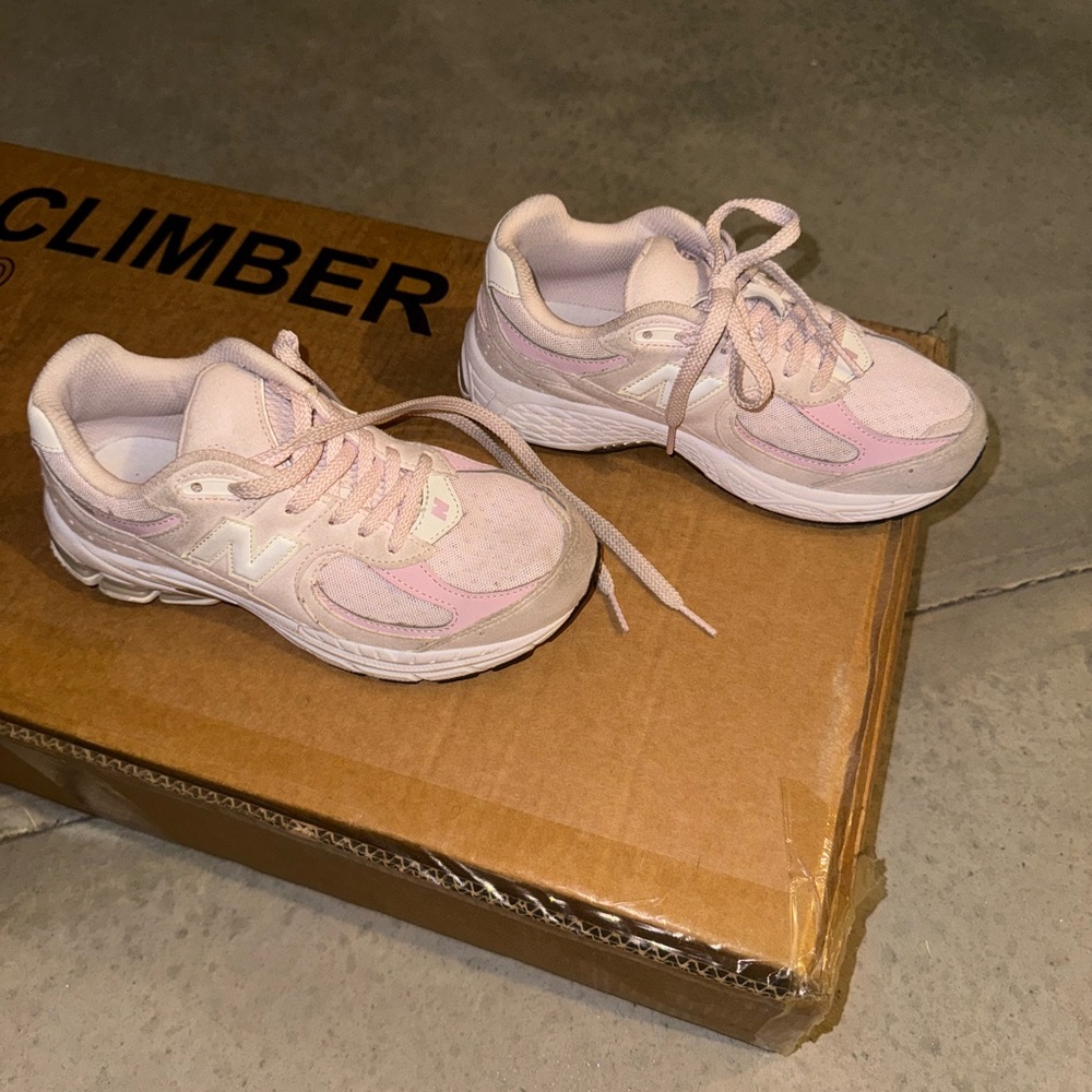 New Balance Light Pink and White Shoes